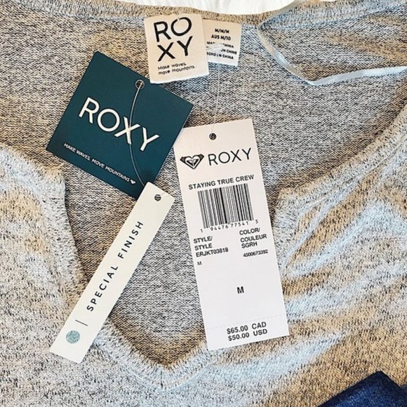 ROXY Super Soft Staying True Crew Dip Dye Long Sleeve PJ TOP Only - Picture 10 of 12